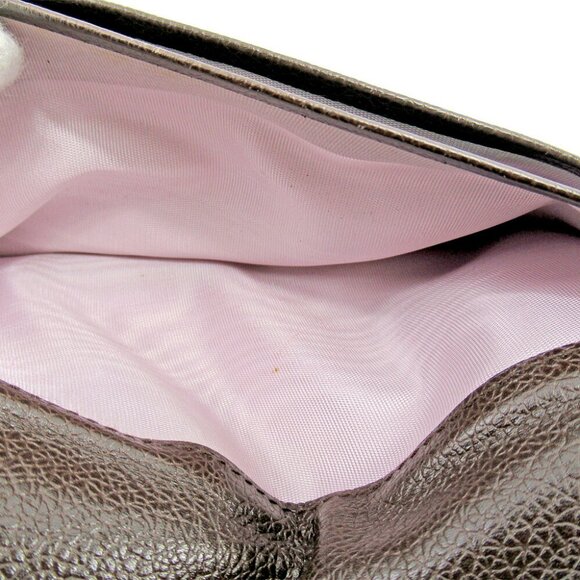 BVLGARI long wallet log mania beige canvas ?~ leather Authentic USED - Picture 6 of 8